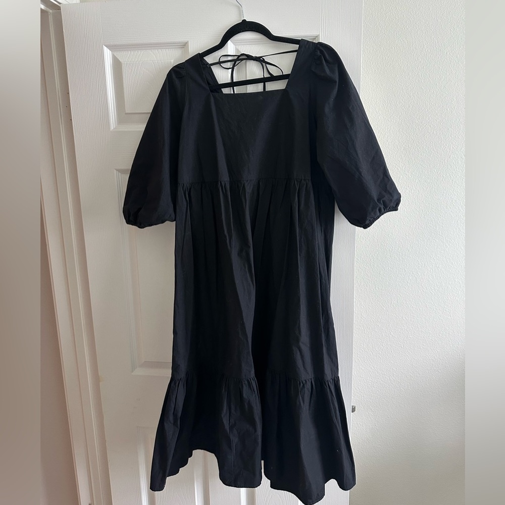 OAK + FORT poplin midi dress